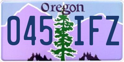 OR license plate 045IFZ