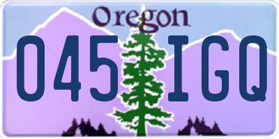 OR license plate 045IGQ
