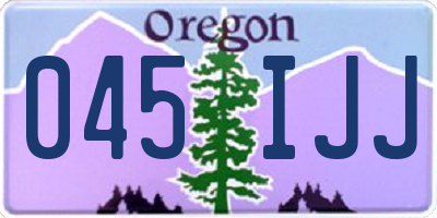 OR license plate 045IJJ