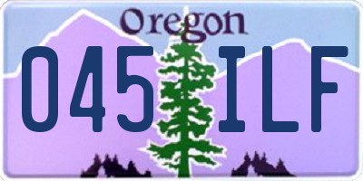 OR license plate 045ILF