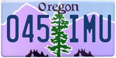 OR license plate 045IMU