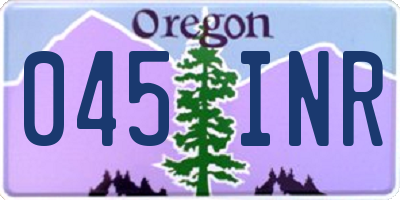 OR license plate 045INR