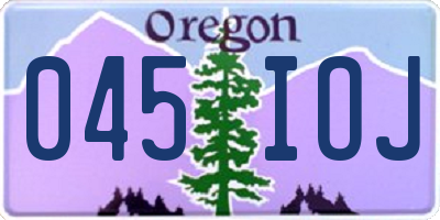 OR license plate 045IOJ