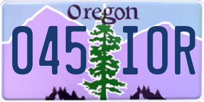 OR license plate 045IOR
