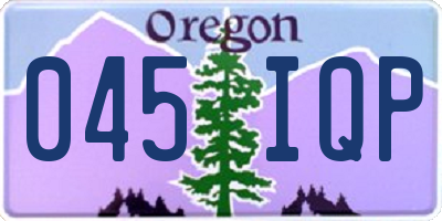 OR license plate 045IQP