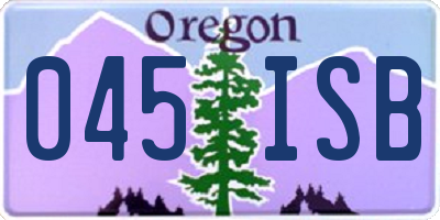 OR license plate 045ISB