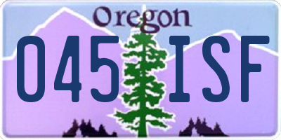 OR license plate 045ISF