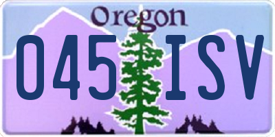 OR license plate 045ISV