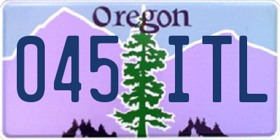 OR license plate 045ITL