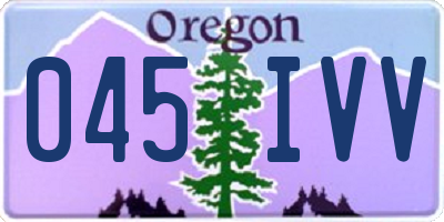 OR license plate 045IVV