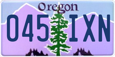 OR license plate 045IXN