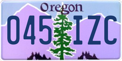 OR license plate 045IZC