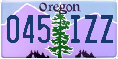 OR license plate 045IZZ