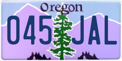 OR license plate 045JAL