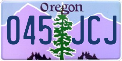 OR license plate 045JCJ