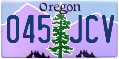 OR license plate 045JCV