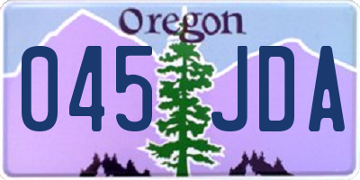 OR license plate 045JDA