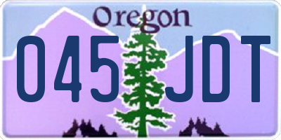 OR license plate 045JDT