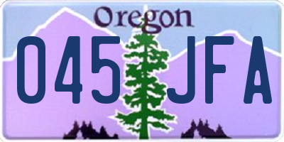 OR license plate 045JFA