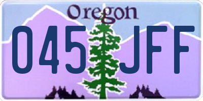 OR license plate 045JFF