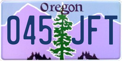 OR license plate 045JFT