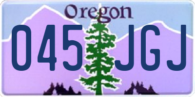 OR license plate 045JGJ