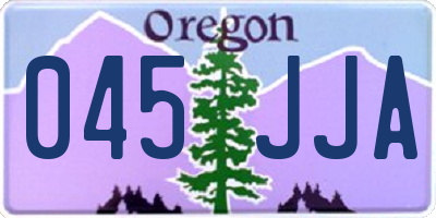 OR license plate 045JJA