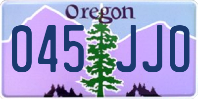 OR license plate 045JJO