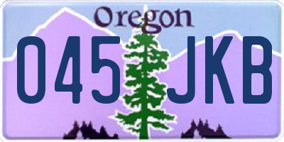 OR license plate 045JKB