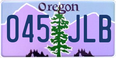 OR license plate 045JLB