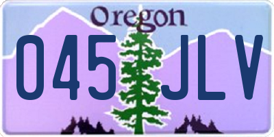 OR license plate 045JLV