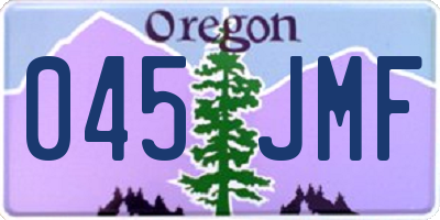 OR license plate 045JMF