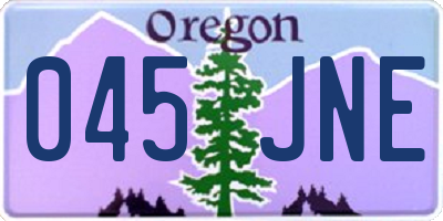 OR license plate 045JNE