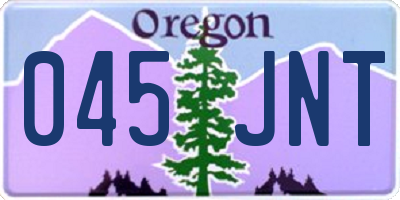 OR license plate 045JNT