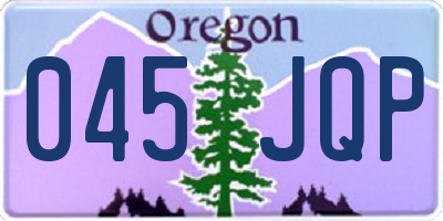 OR license plate 045JQP