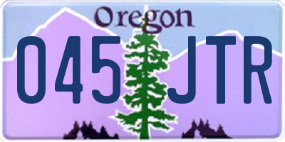 OR license plate 045JTR