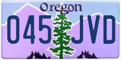OR license plate 045JVD