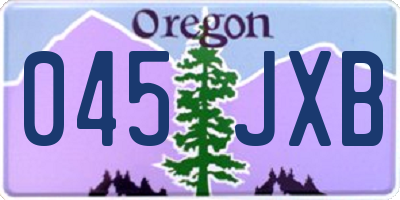 OR license plate 045JXB