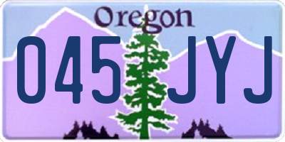 OR license plate 045JYJ