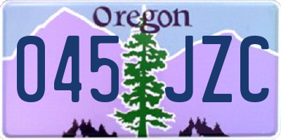 OR license plate 045JZC