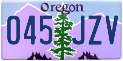 OR license plate 045JZV