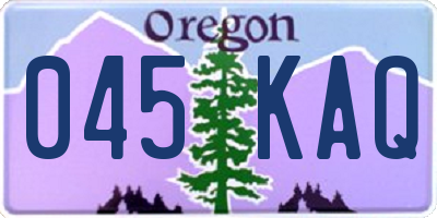 OR license plate 045KAQ