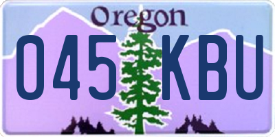 OR license plate 045KBU