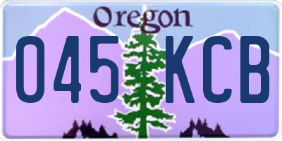 OR license plate 045KCB