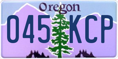 OR license plate 045KCP