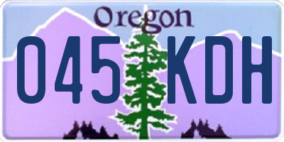 OR license plate 045KDH