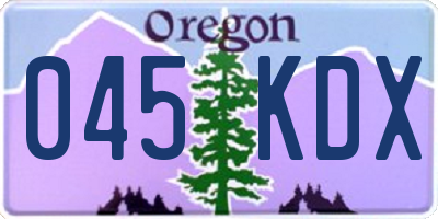 OR license plate 045KDX