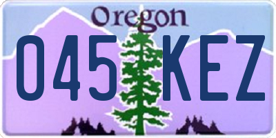 OR license plate 045KEZ