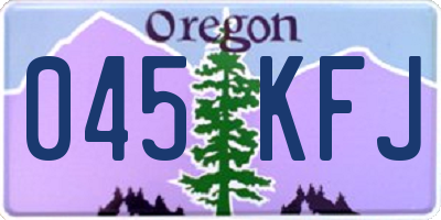 OR license plate 045KFJ