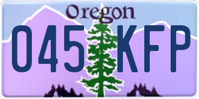 OR license plate 045KFP